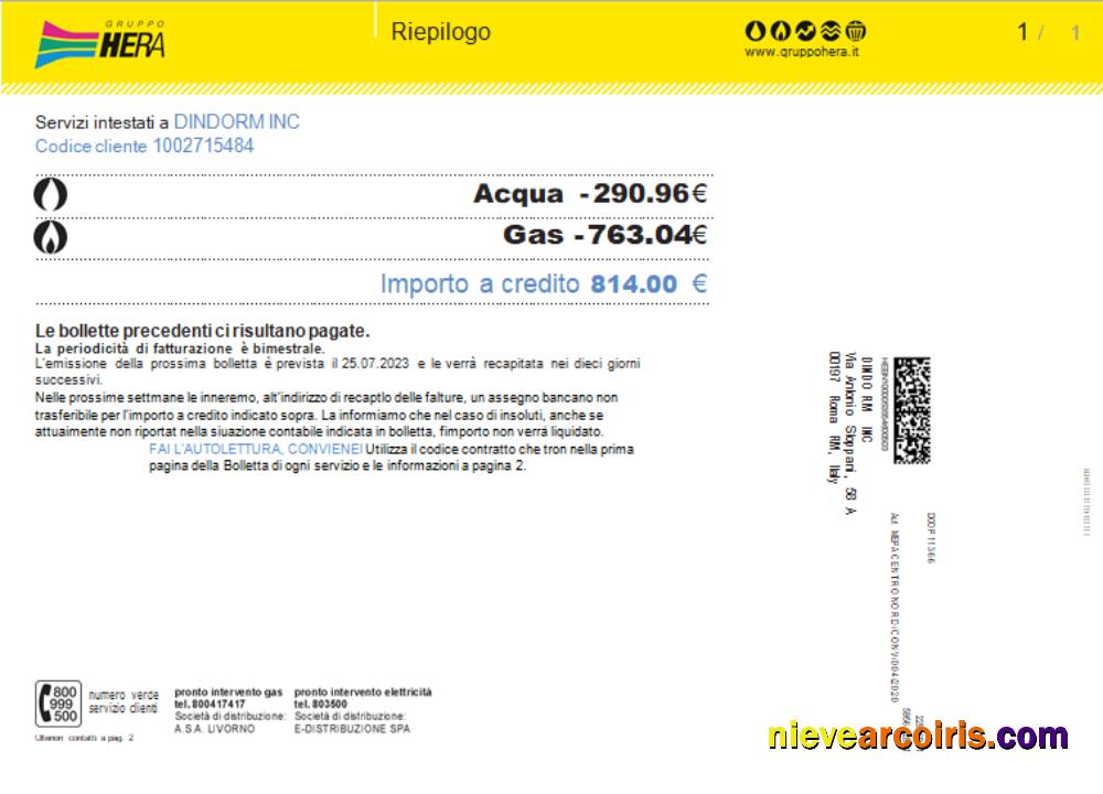 Gruppo Hera utility business bill
